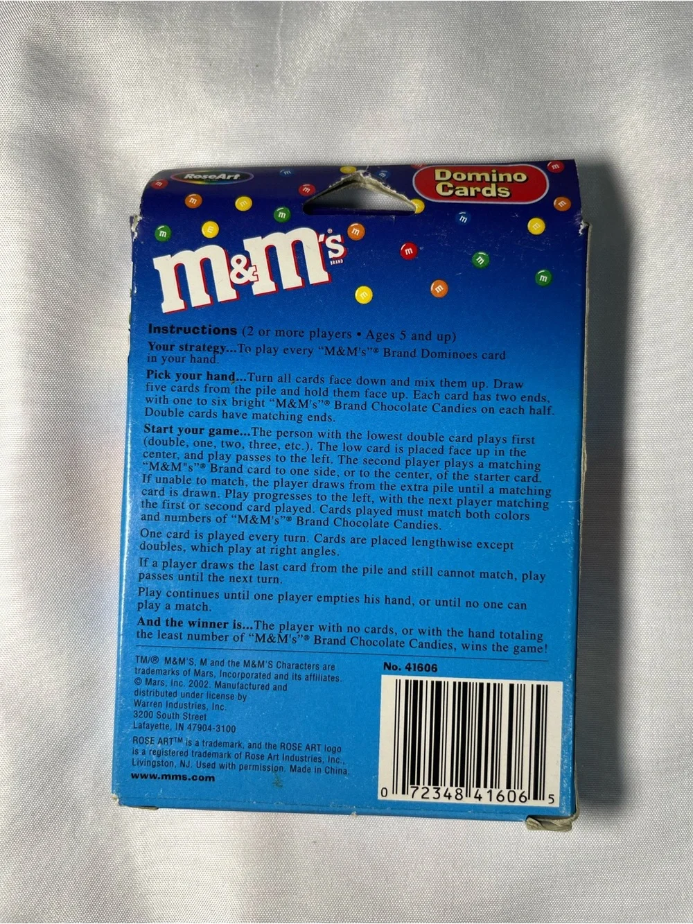 Vintage 2002 M&M’s Domino Cards‎ Game Officially Licensed NEW In Box